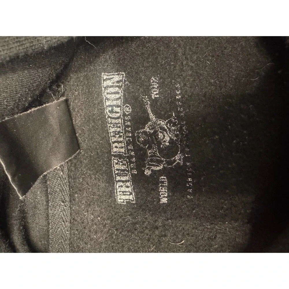 True Religion Buddha Brand Black Hoodie Sweatshirt‎ Est 2002 Mens Size XL